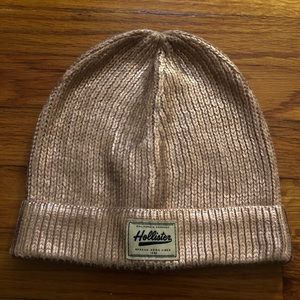 Metallic Rose Gold Beanie by Hollister